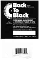 Carte "BackTo Back" pour téléchargement de l'album en mp3 (80 mm x 80 mm) et Stick code barre