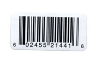 Code barre spécifique pour Série vinyle jaune fixé sur l'emballage par dessus le code barre série